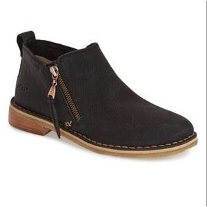 UGG Black Ankle Boots with Tan Sole